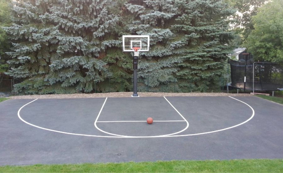Asphalt Outdoor Basketball Court Surface
