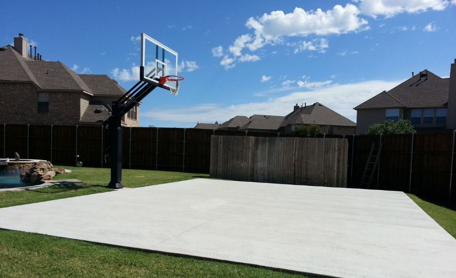 Concrete Outdoor Basketball Court Surface